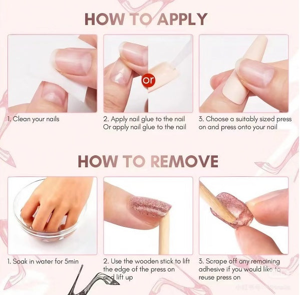 Floral Pure White Press-On Nails