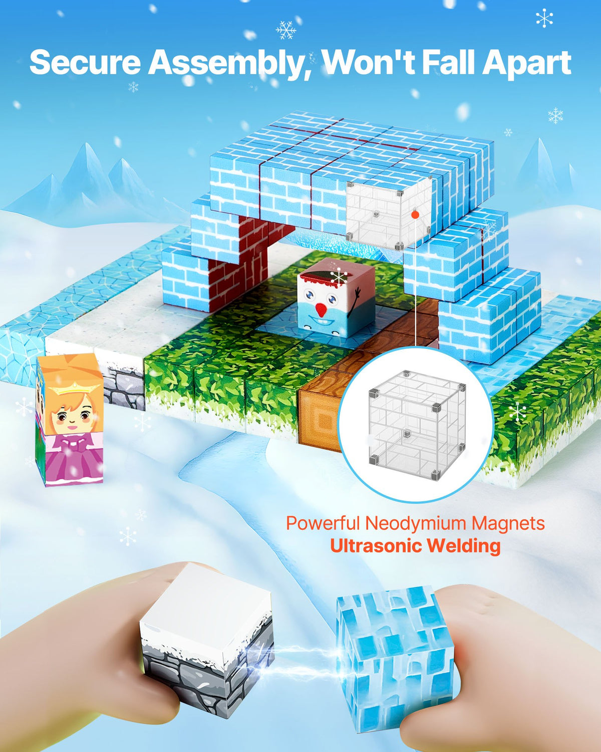 Magnetic Ice Castle Building Set, 150 Pc - gift idea (3)
