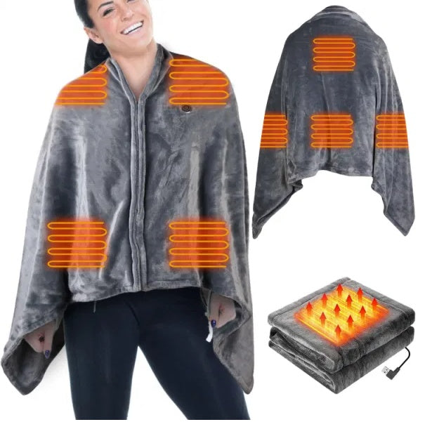 USB Heated Poncho Blanket - gift idea (2)