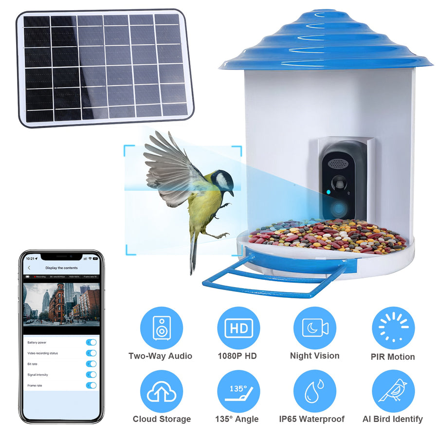 Smart Bird Feeder with Solar HD Camera - gift idea