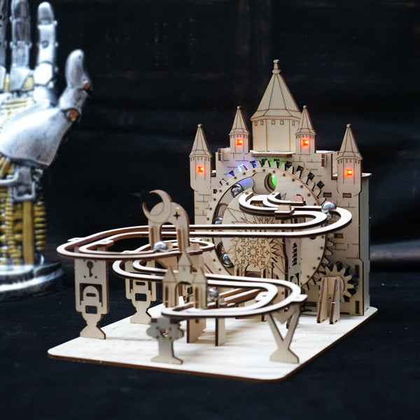 Electric 3D Wooden Marble Run Kit - gift idea (2)