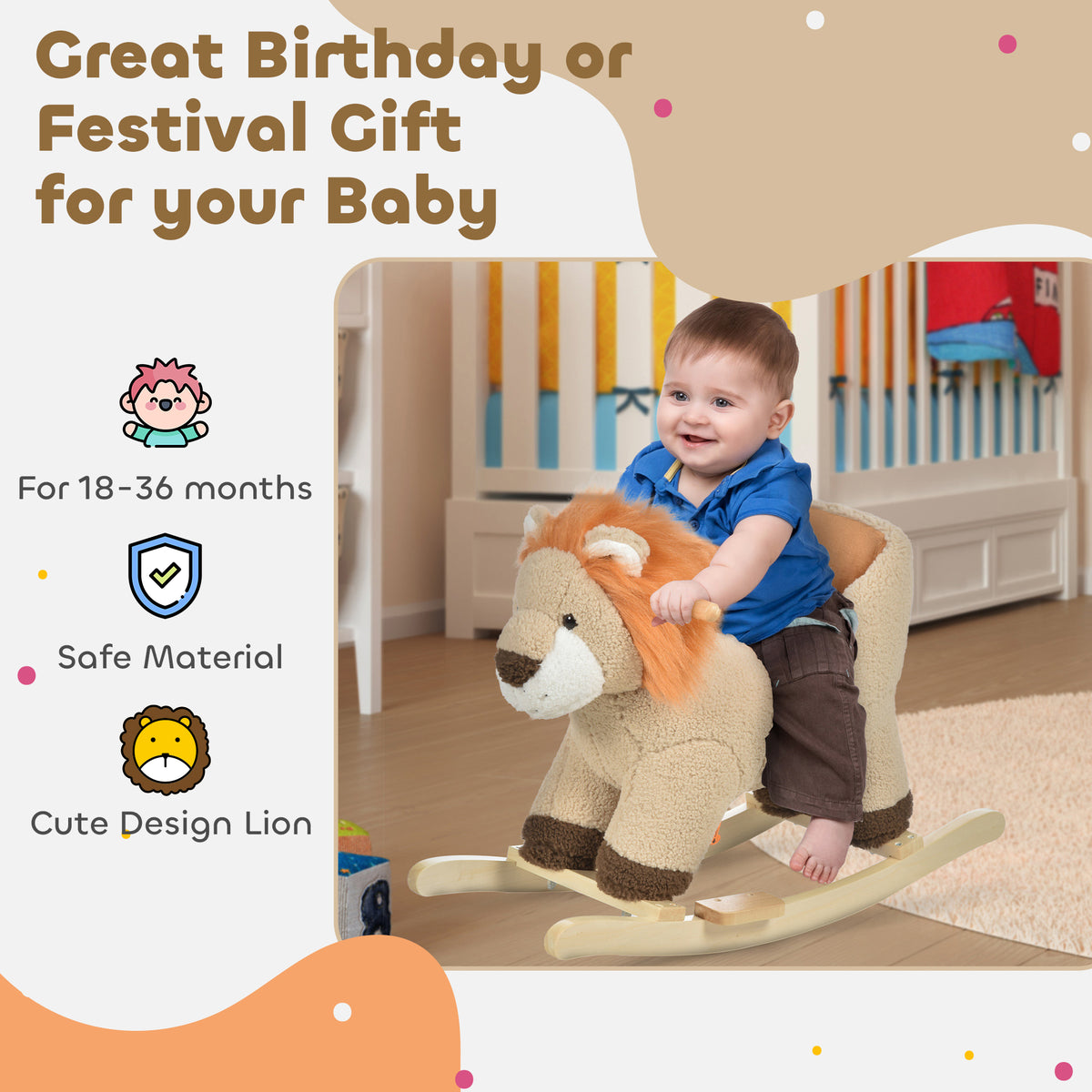 Plush Rocking Lion with Sound - gift idea (4)