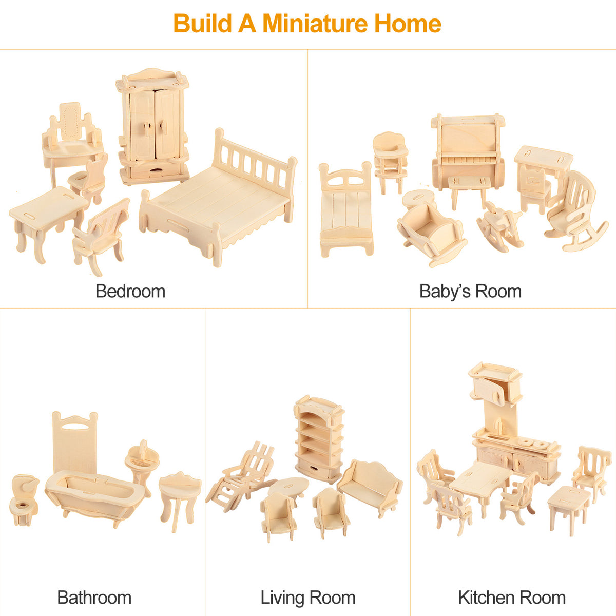 DIY Miniature Dollhouse Furniture Kit - gift idea (2)