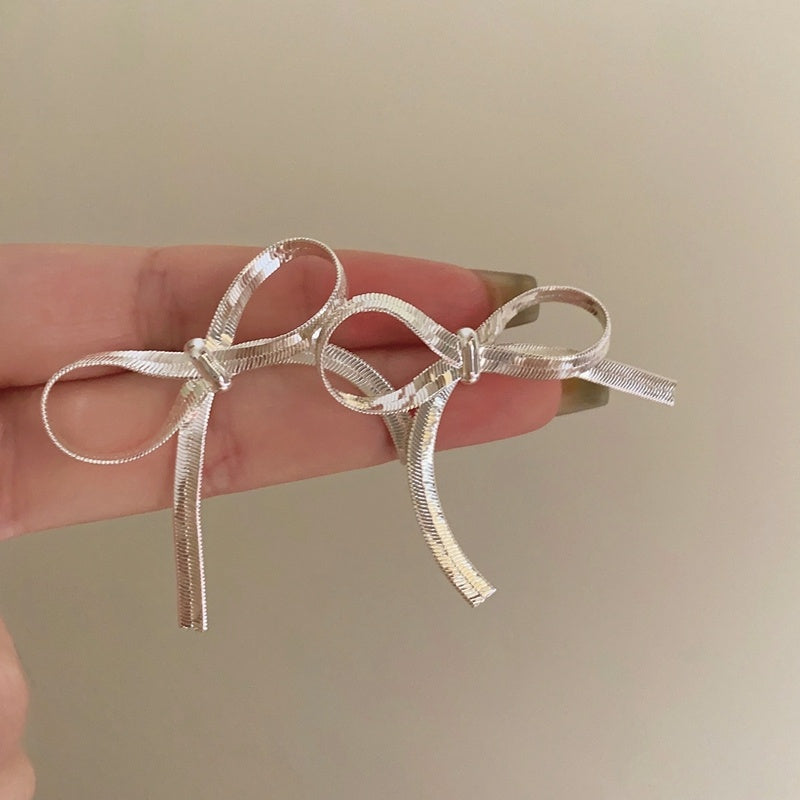 Vintage Chain Bow Earrings