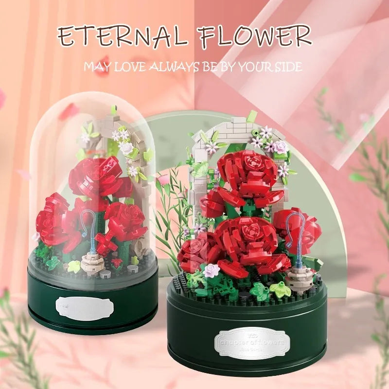 Rose Music Box Building Block Set - gift idea (2)