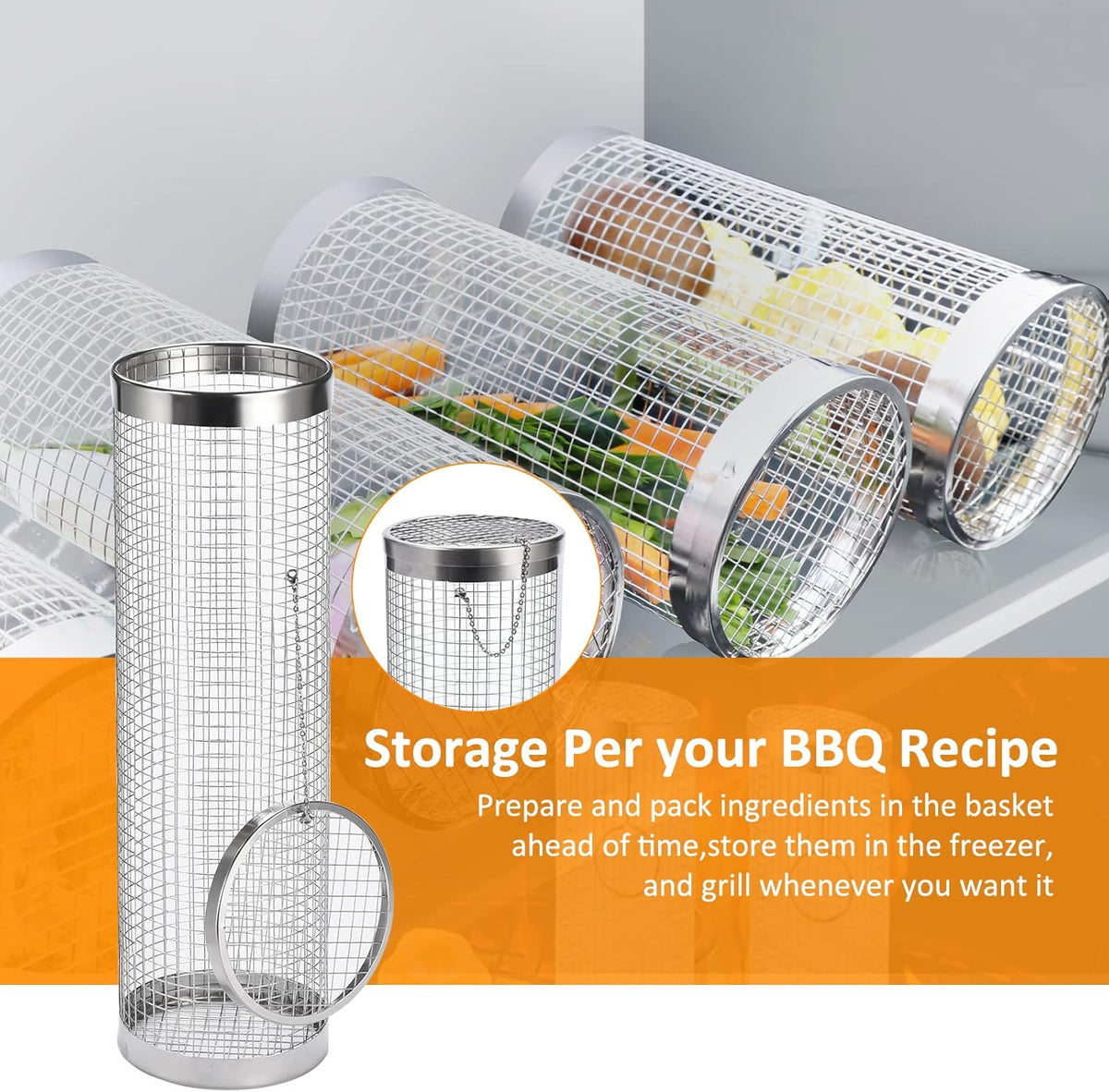 Rolling Grill Basket Kit, 12 Pc - gift idea (4)