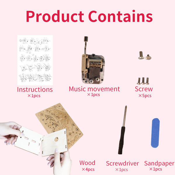 3D Wooden Carousel Music Box Kit - gift idea (3)
