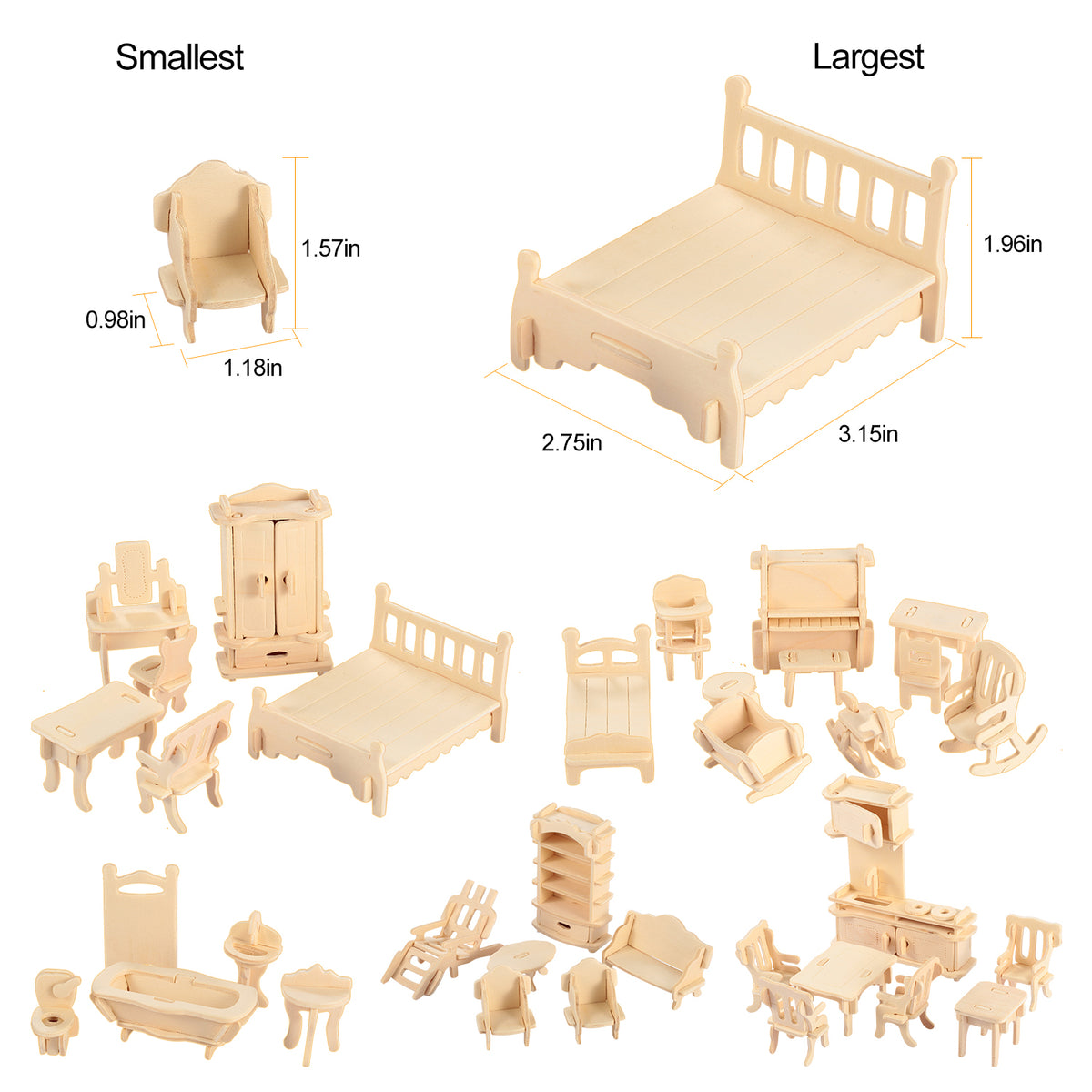 DIY Miniature Dollhouse Furniture Kit - gift idea (3)