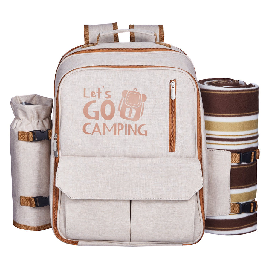 Family Picnic Backpack for 4 with Blanket - gift idea