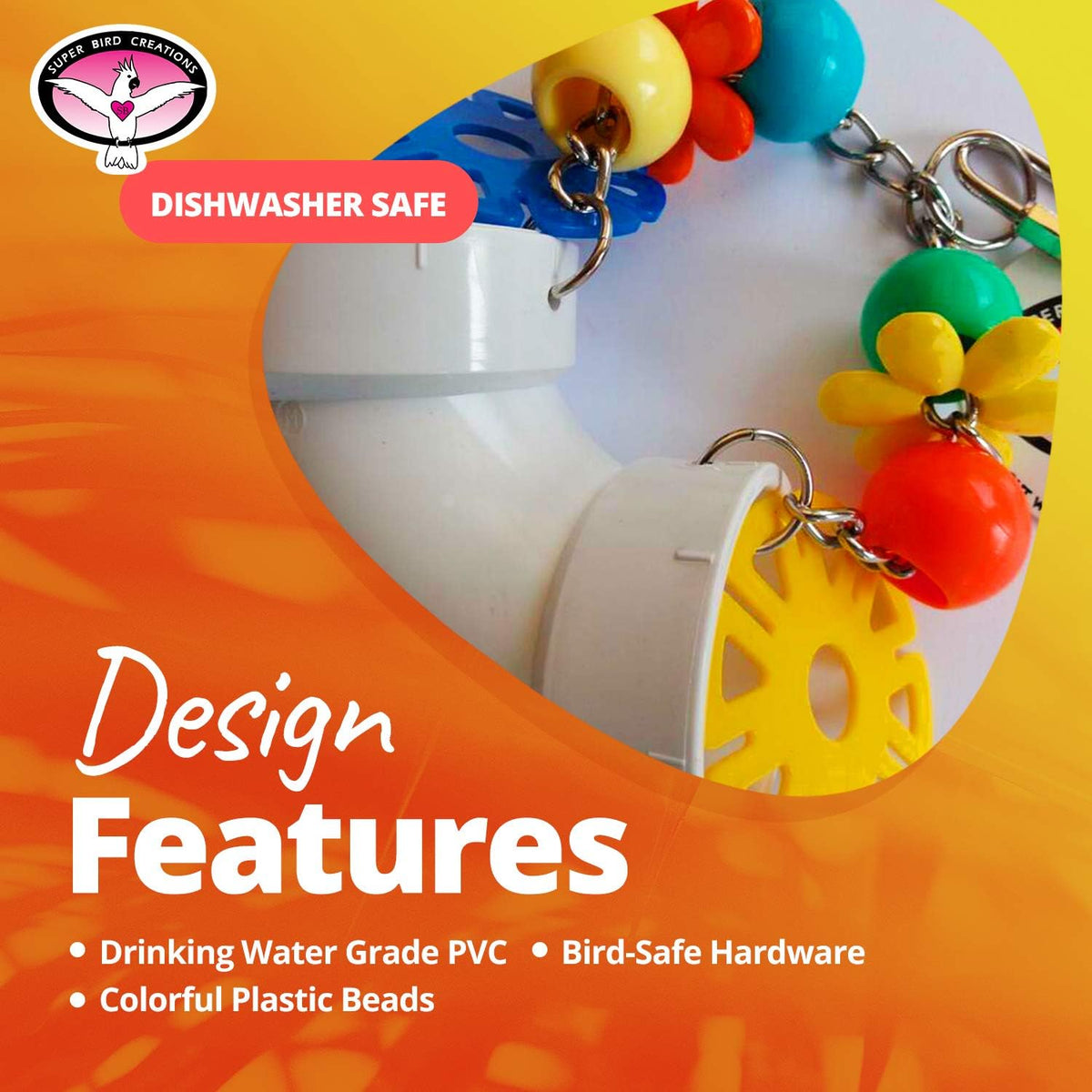 PVC Forager Bird Toy, Medium/Large