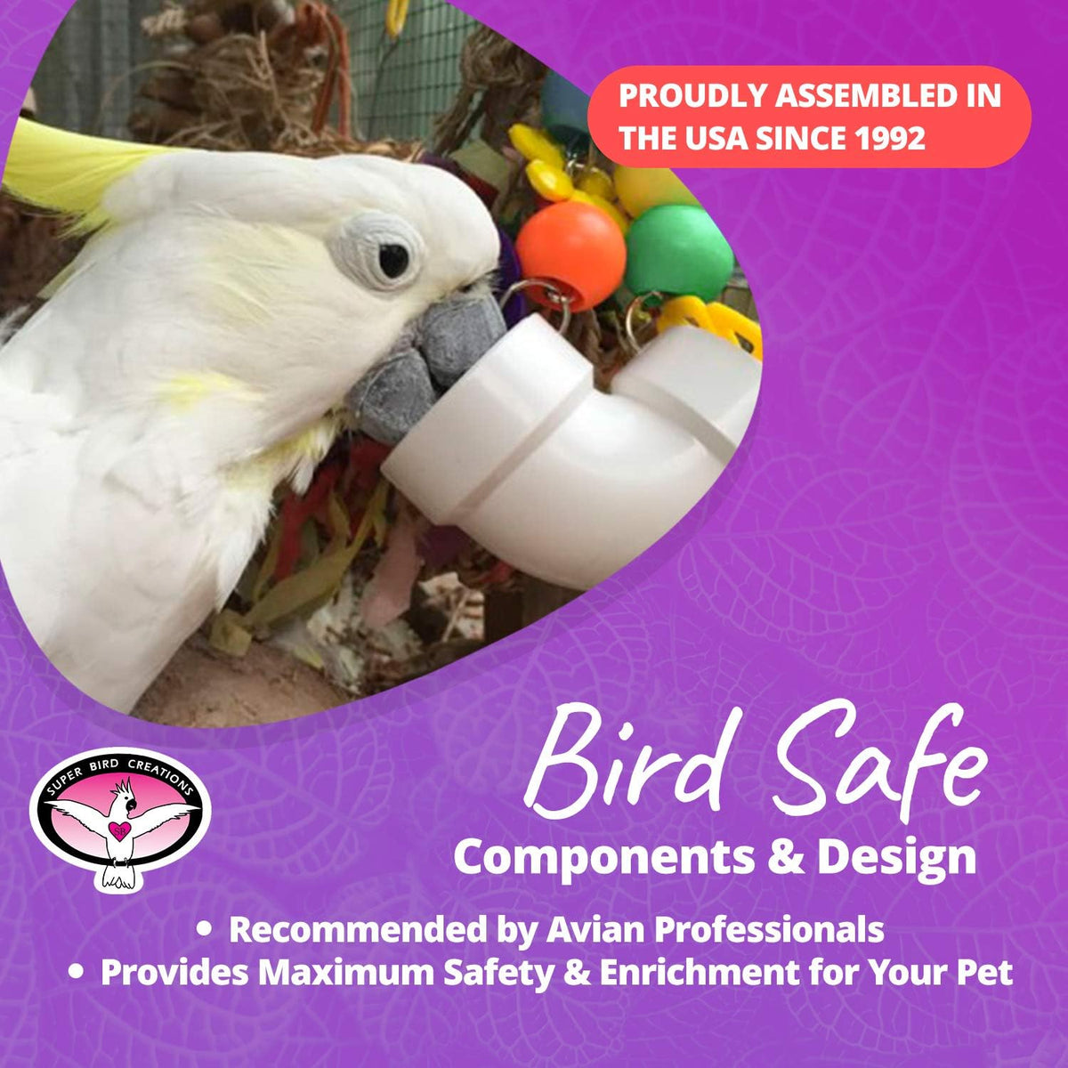 PVC Forager Bird Toy, Medium/Large
