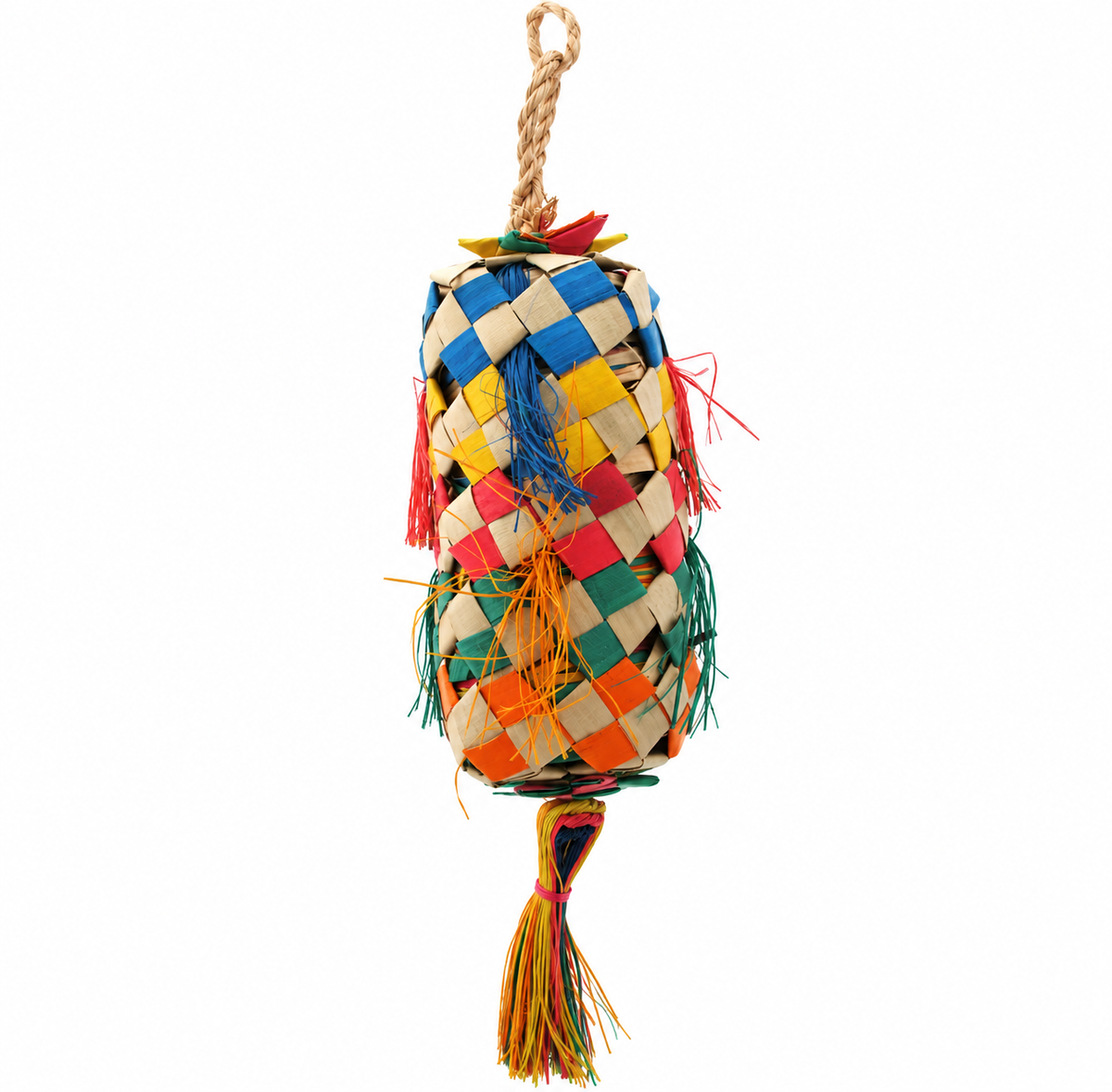 Planet Pleasures Foraging Pinata Bird Toy — Refillable Treat Puzzle for Parrots
