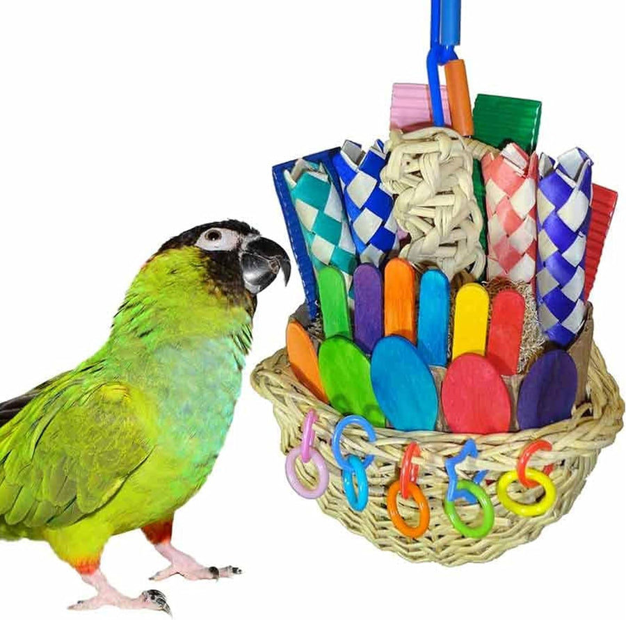 Wicker Foraging Basket Bird Toy, Medium