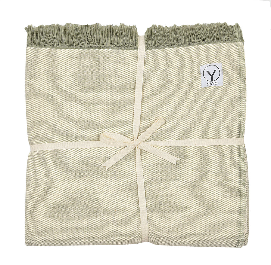 Organic Cotton Yoga Blanket — Mexican-Style Woven Blanket for Yoga & Meditation