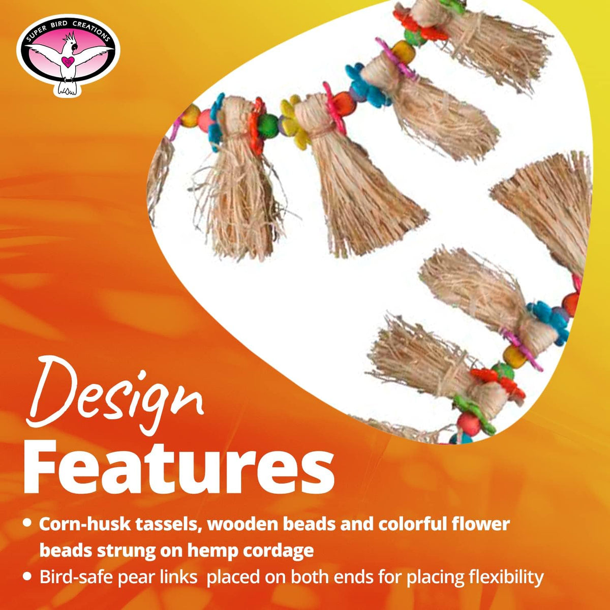 Hula Skirt Bird Toy, Small/Medium