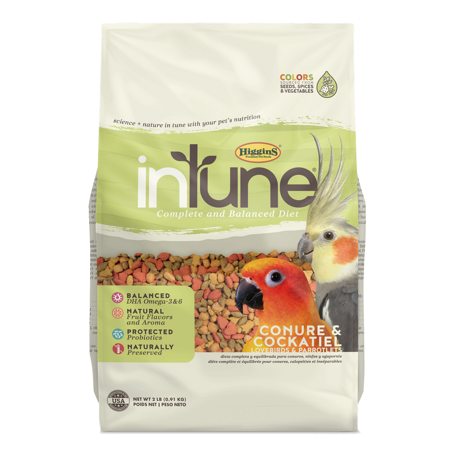Higgins inTune Complete and Balanced Conure and Cockatiel food, 2 lb