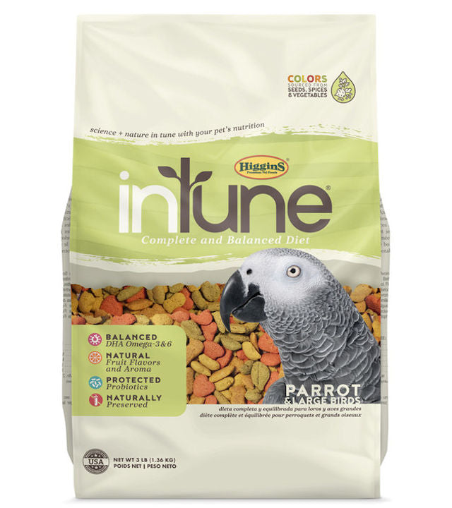 Higgins inTune Complete and Balanced Parrot food, 3 lb