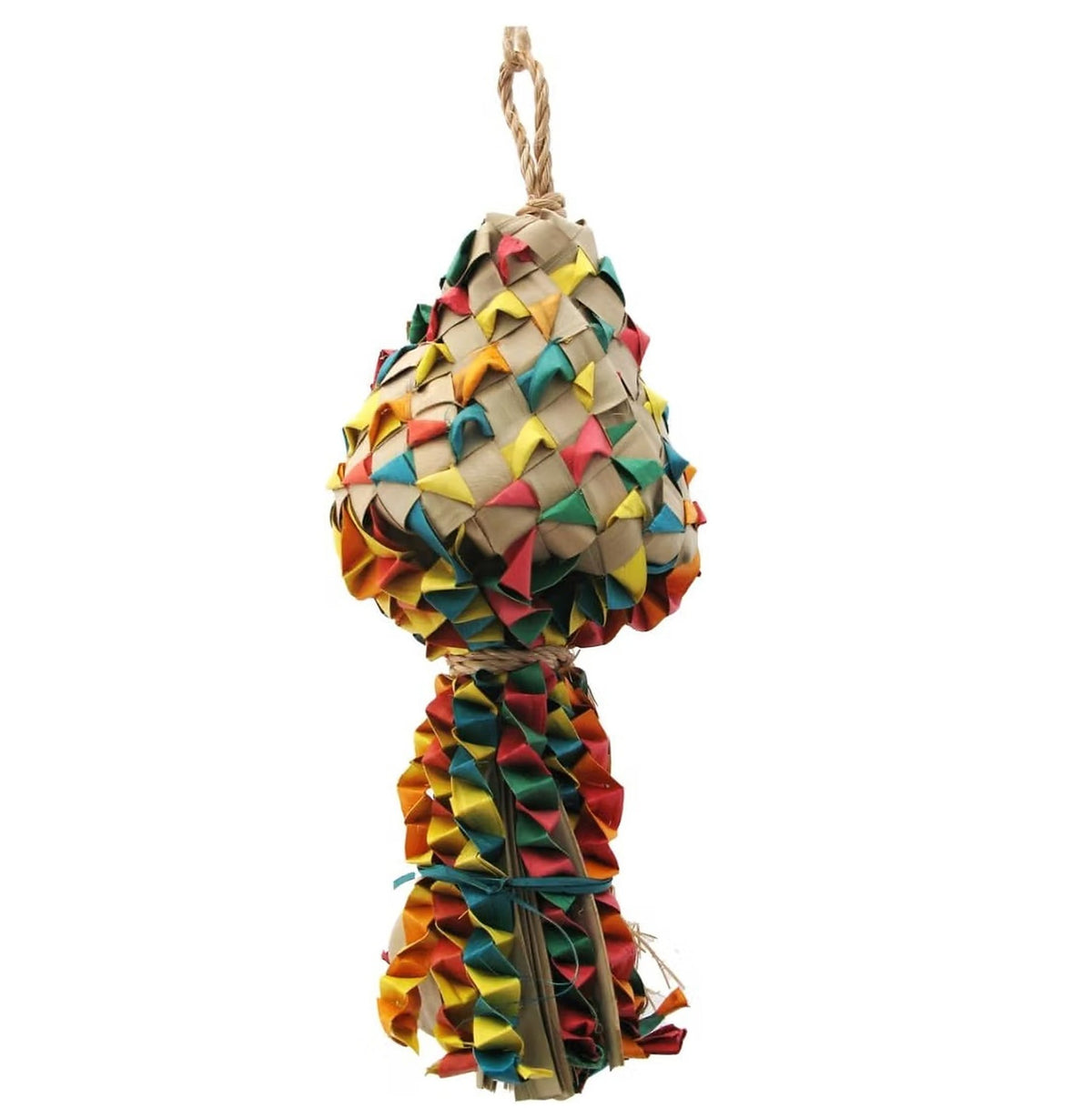 Planet Pleasures Kiss Pinata Bird Toy — Layered Palm Shredding Toy for Parrots