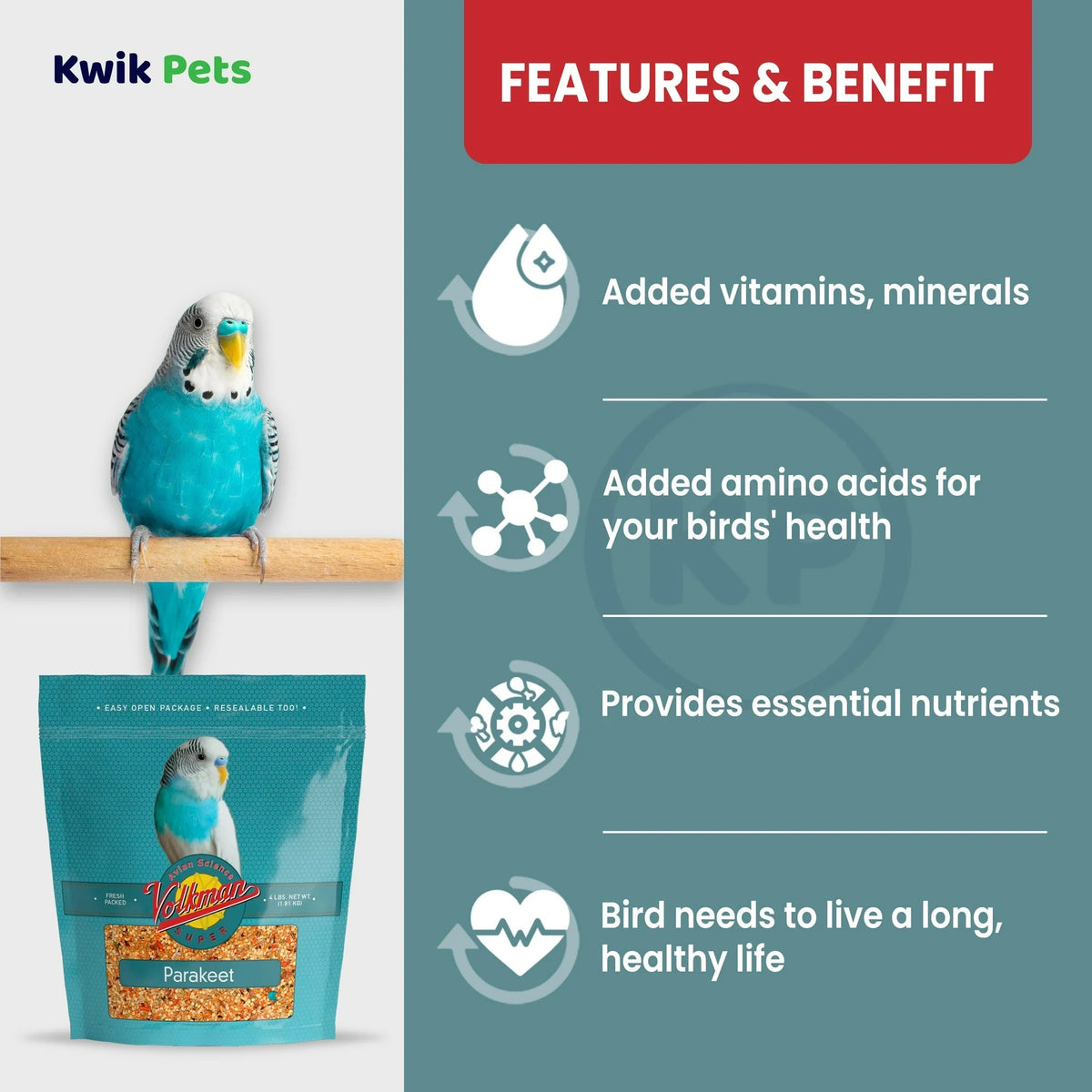 Volkman Super Parakeet Bird Food 4lb