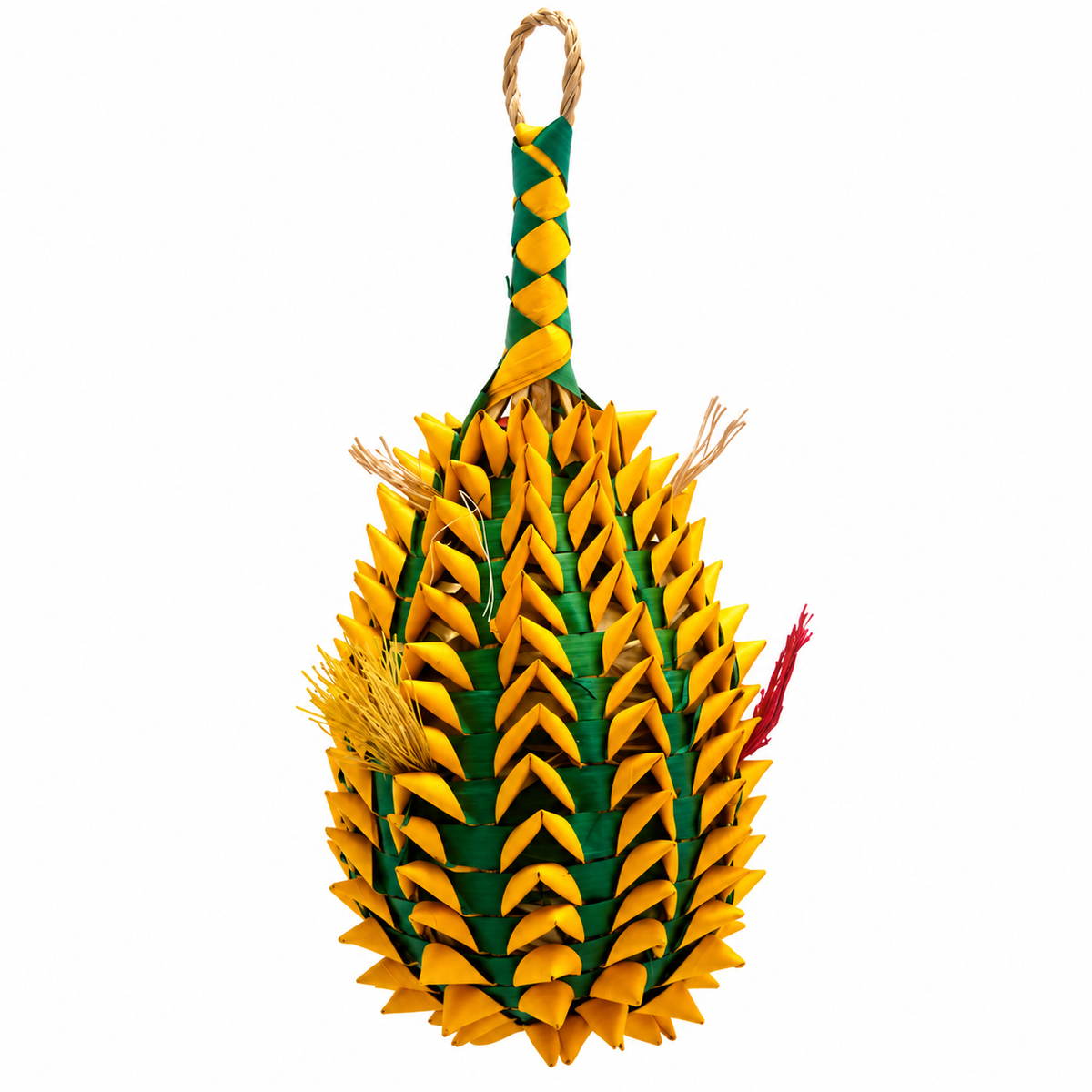 Planet Pleasures Pineapple Foraging Toy — Natural Palm Treat Holder for Birds