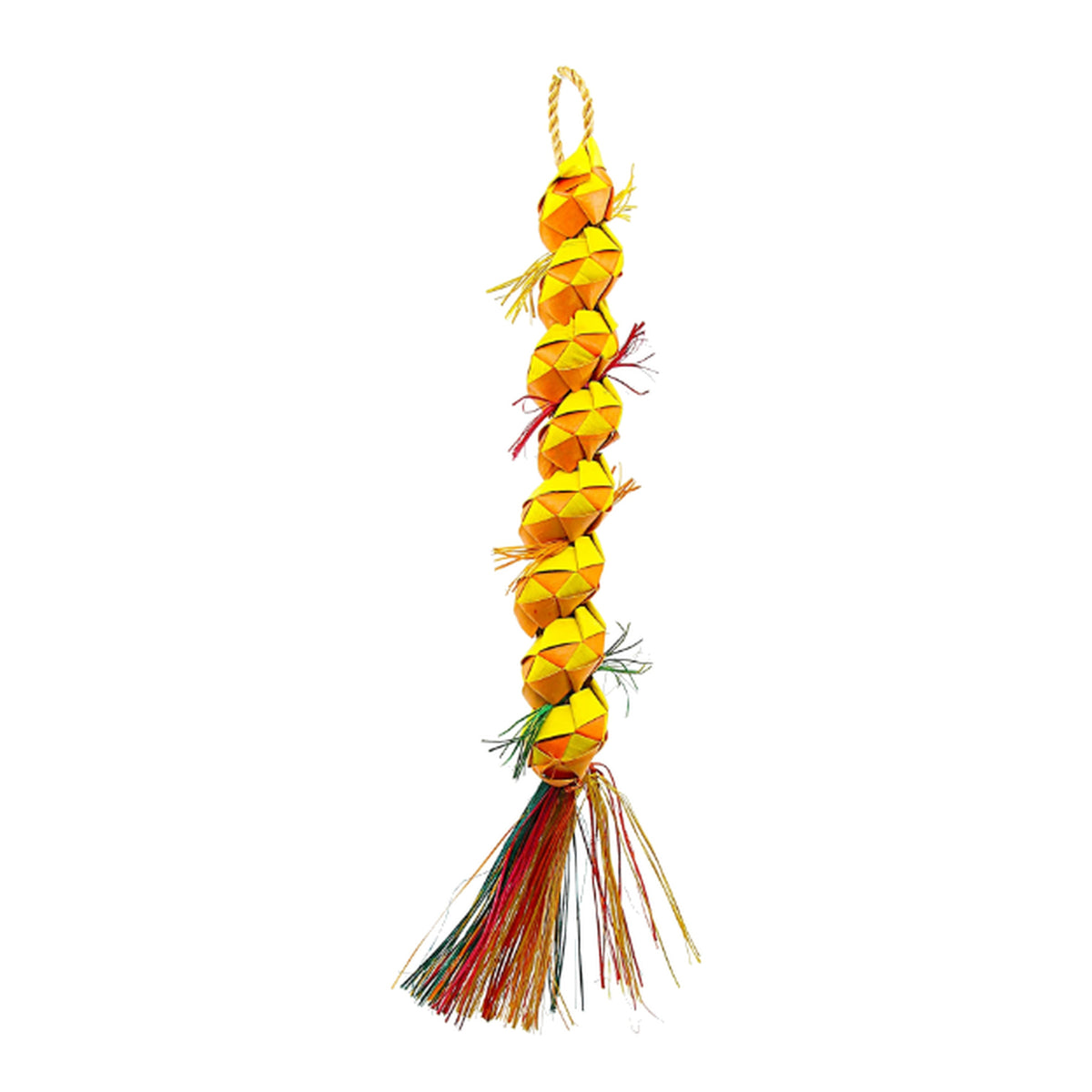 Planet Pleasures Caterpillar Shredding Toy — Segmented Palm Chew for Birds