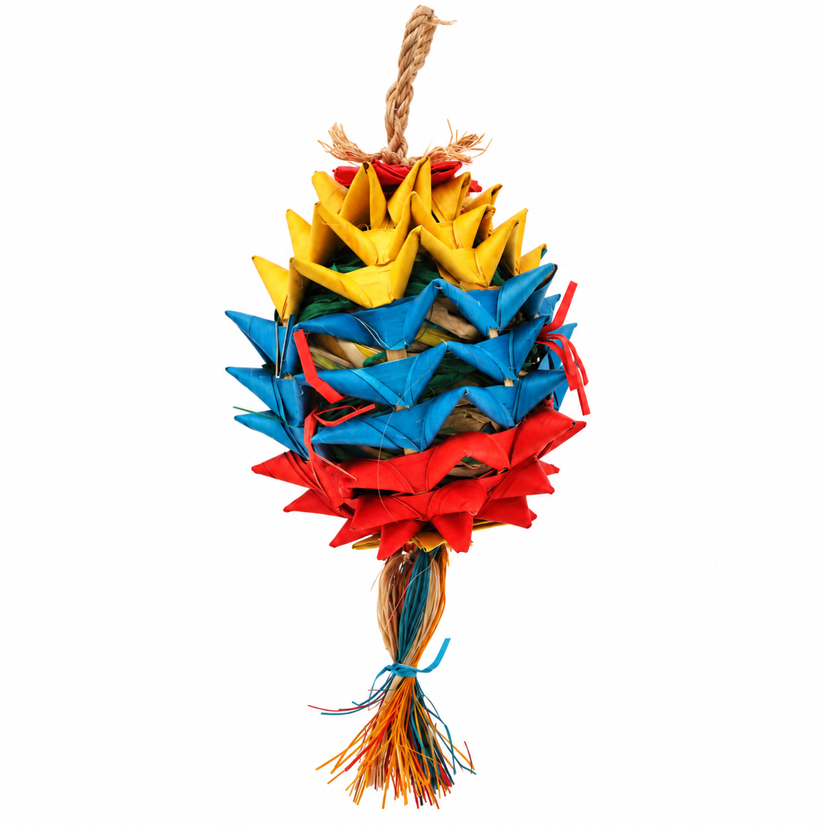 Planet Pleasures Durian Foraging Toy — Spiked Palm Treat Ball for Parrots
