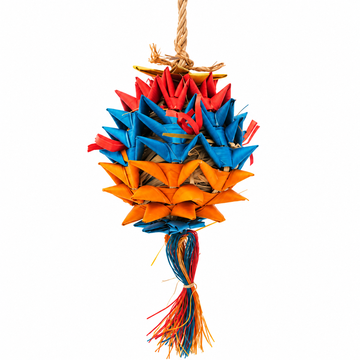 Planet Pleasures Durian Foraging Toy — Spiked Palm Treat Ball for Parrots