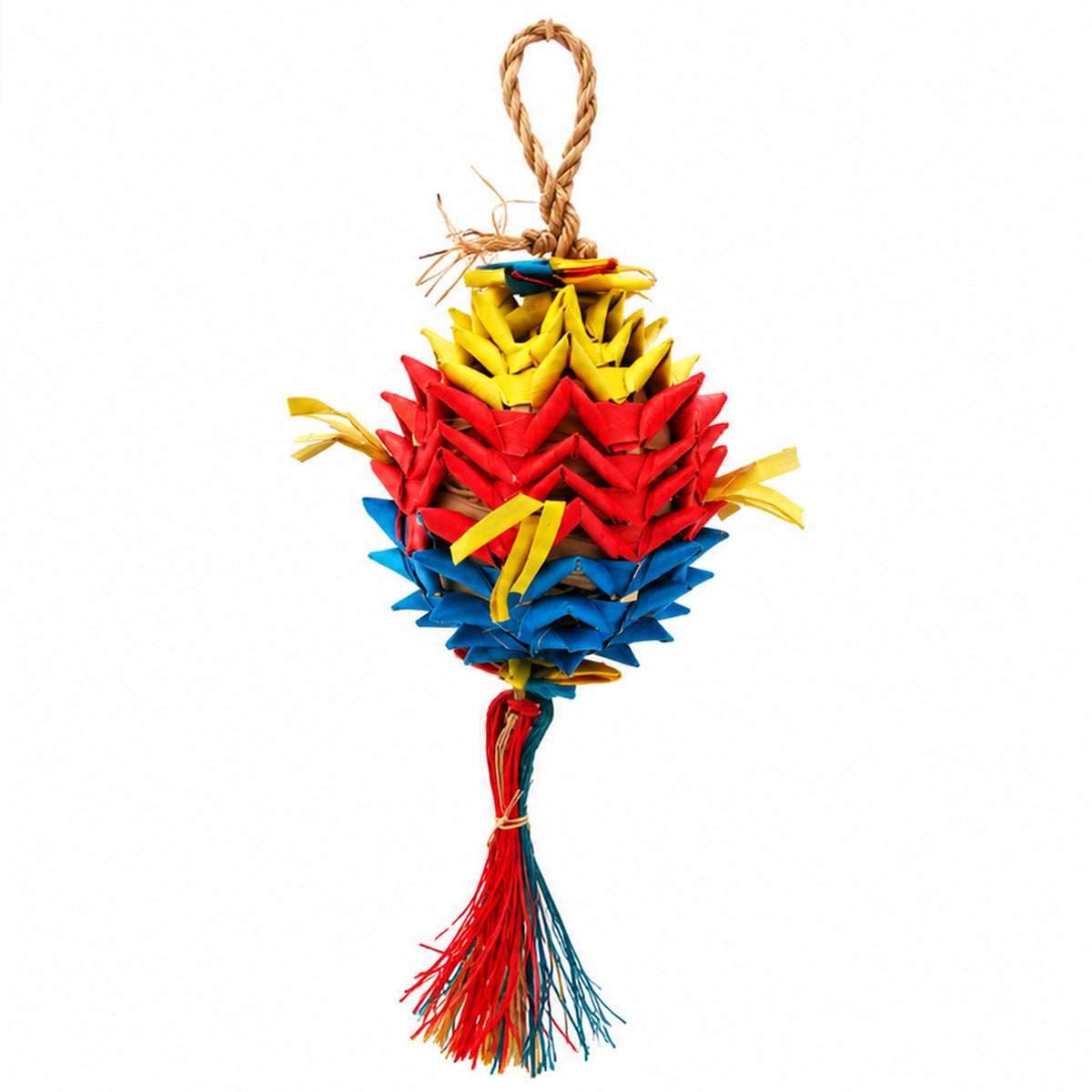 Planet Pleasures Durian Foraging Toy — Spiked Palm Treat Ball for Parrots