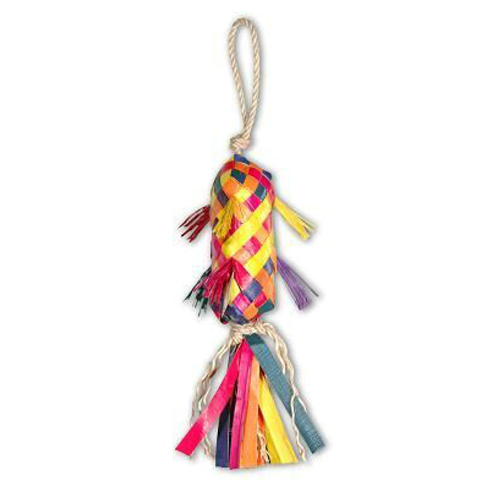 Planet Pleasures Spiked Parrot Pinata Bird Toy — Natural Palm Shredding Toy