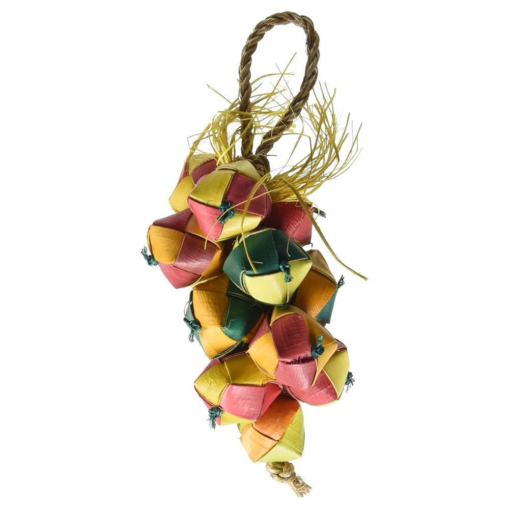 Planet Pleasures Woven Palm Foot Toys for Birds — Small Chew & Throw Toys
