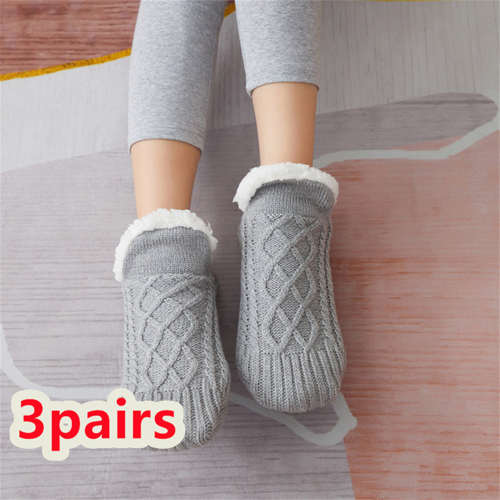 Indoor non slip thermal socks