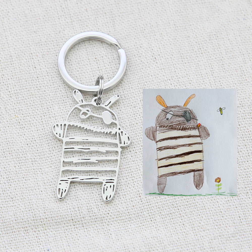 Custom Kids' Drawing Keychain