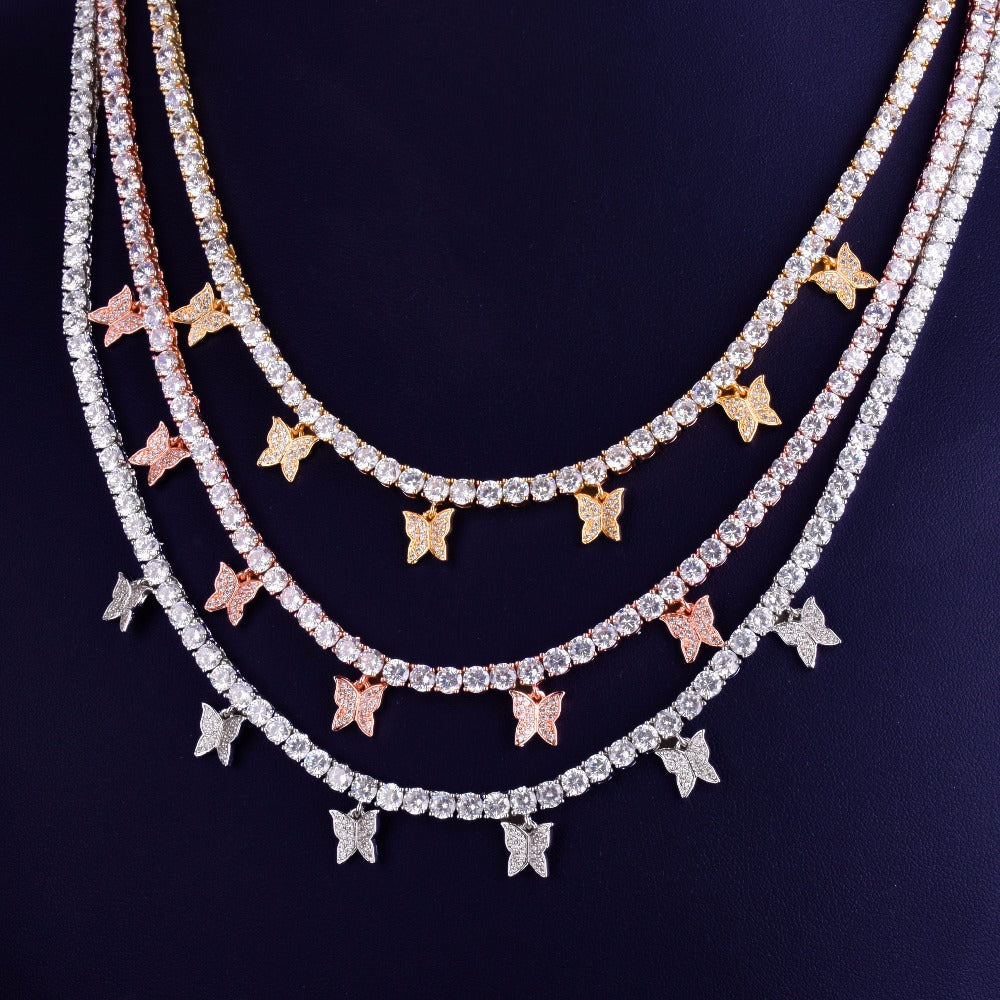 Butterfly Rhinestone Choker