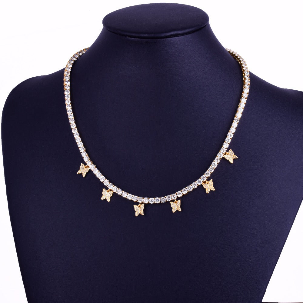 Butterfly Rhinestone Choker