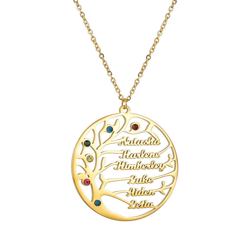 Birthstone Family Tree Necklace