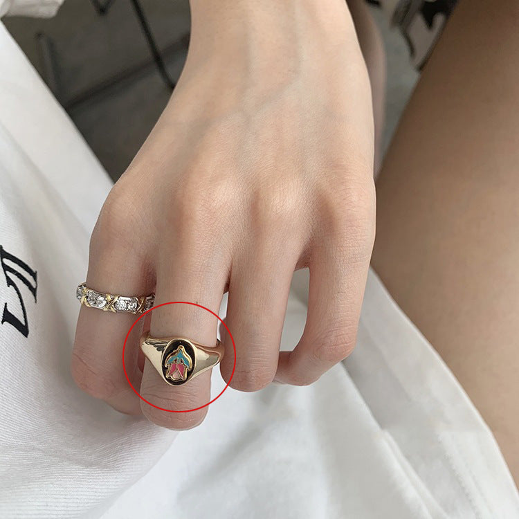 Chunky Tulip, Sun Flower, Daisy Ring & Earrings