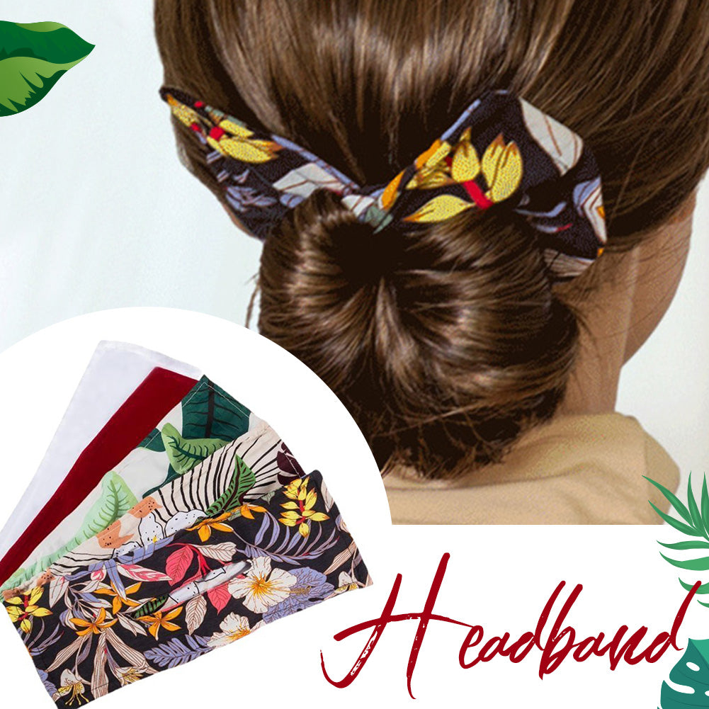 Vintage Bow Hair Coiler Headband