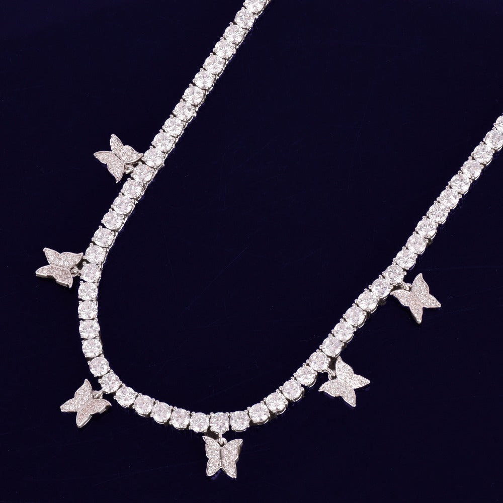 Butterfly Rhinestone Choker