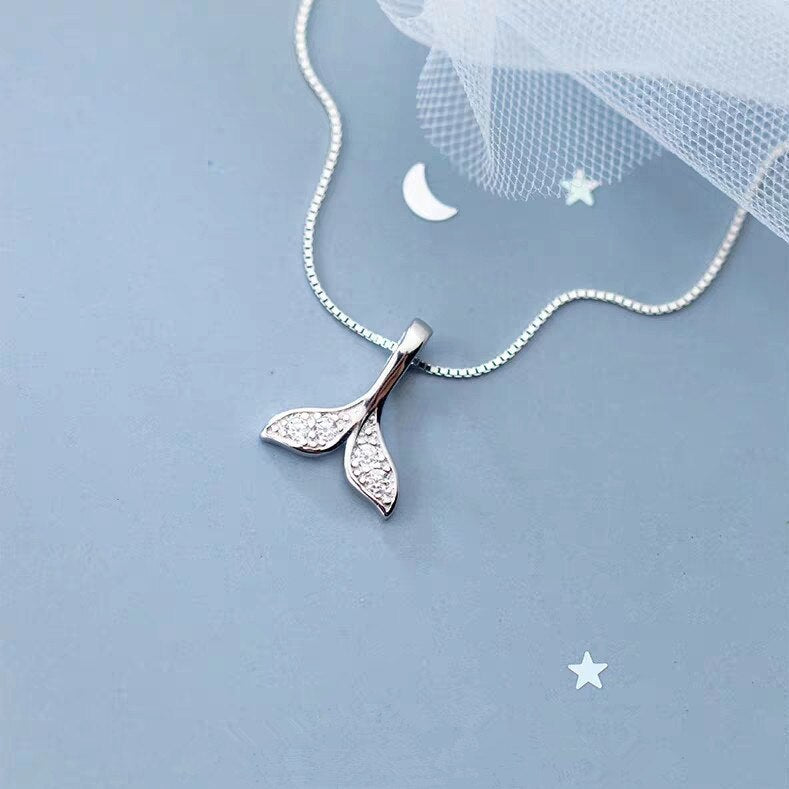 Mermaid Tail Sterling Silver Necklace