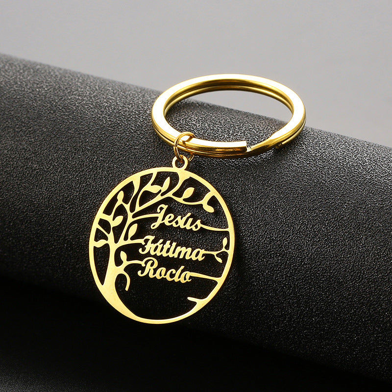 Custom Family Tree Keychain
