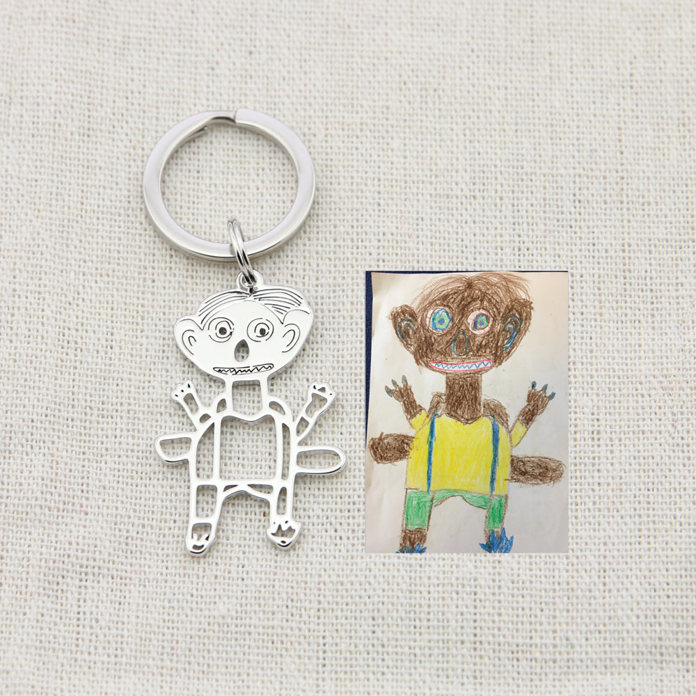 Custom Kids' Drawing Keychain