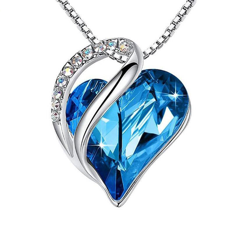 925 Silver Heart Necklace | Clavicle Chain