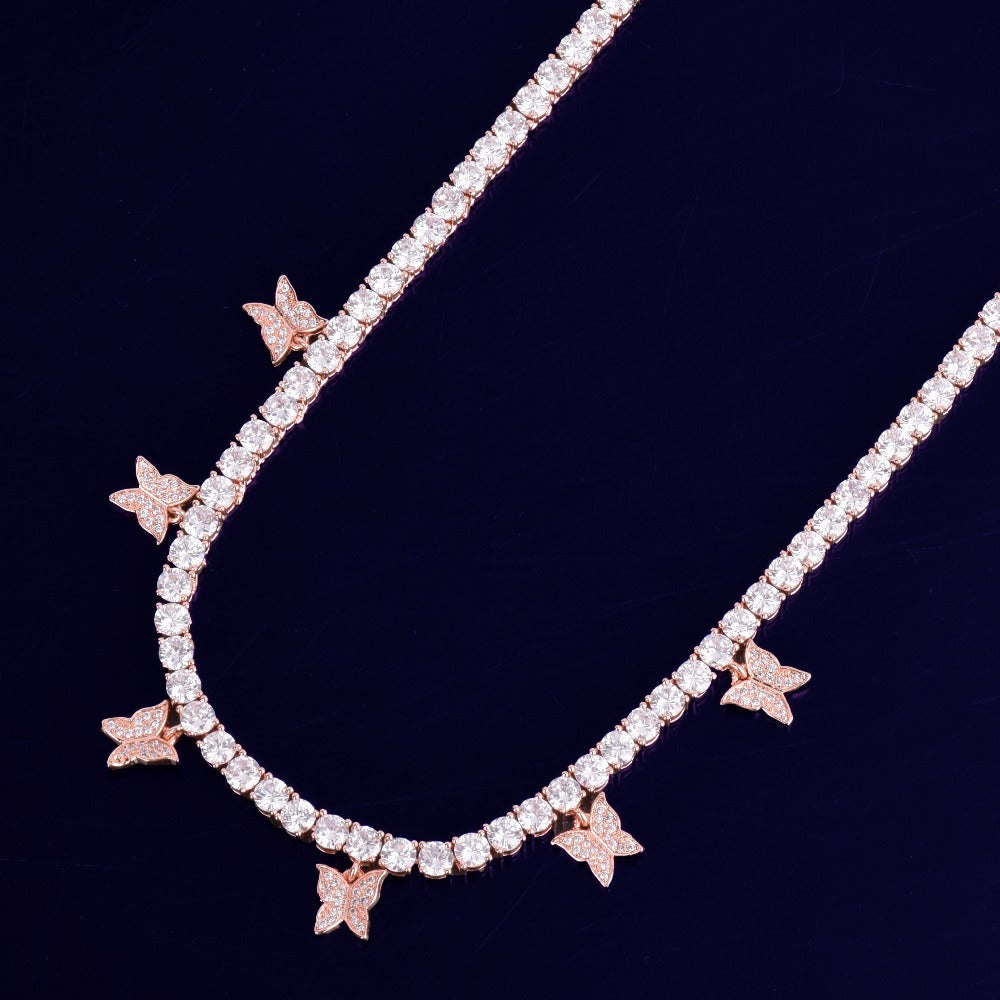 Butterfly Rhinestone Choker