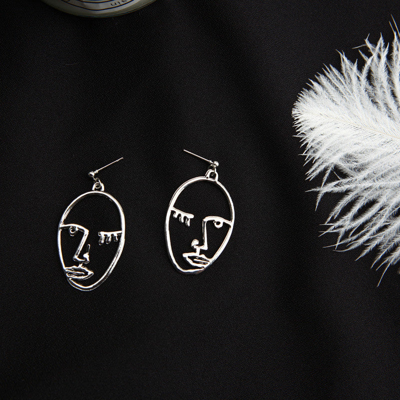 Wink Face Earrings