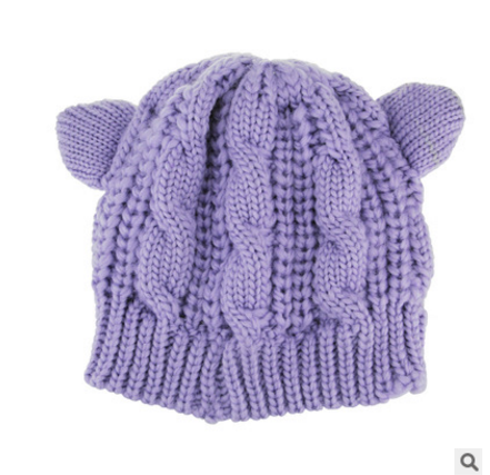 Knitted Cat Ears Beanie