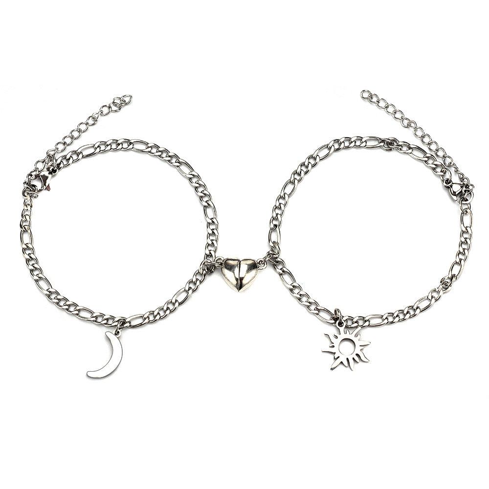 Sun & Moon Magnetic Couple Bracelets