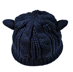 Knitted Cat Ears Beanie