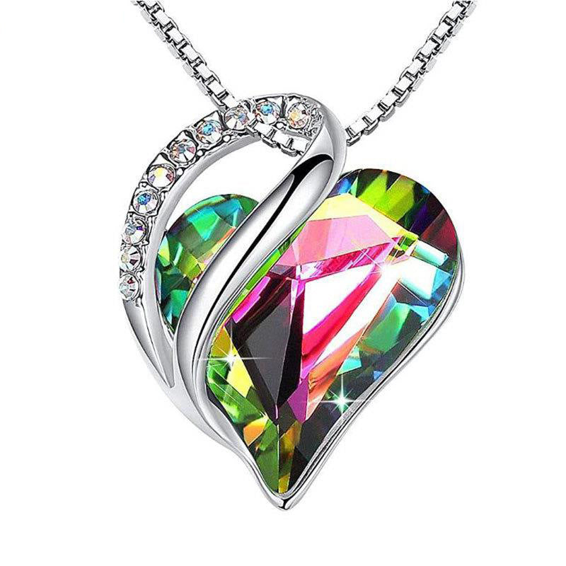925 Silver Heart Necklace | Clavicle Chain