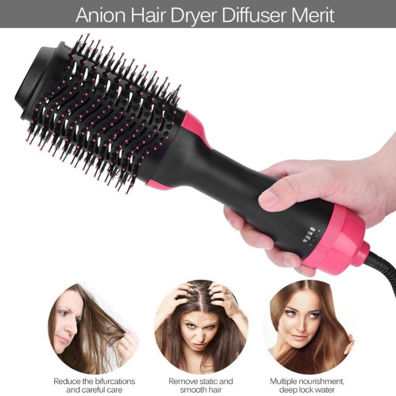 2-in-1 Hair Dryer & Rotating Brush