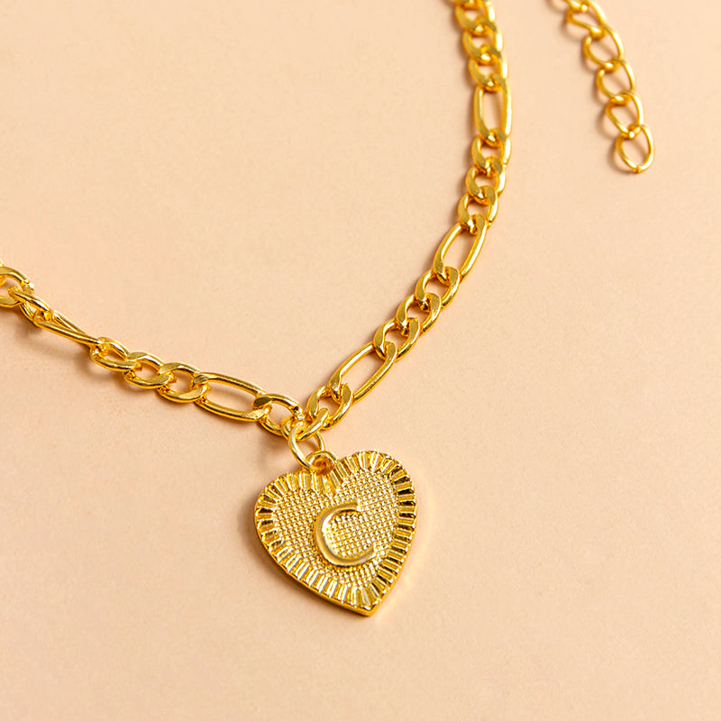 Initial Letter Heart Anklet